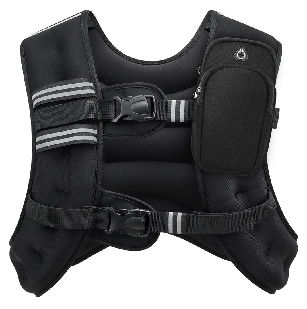ZELUS Weighted Vest, 20lb Weight Vest with Reflective Stripe for Workout, Strength Training, Running, Fitness, Muscle Building, Weight Loss, Weightlifting