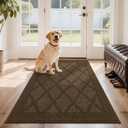 COSY HOMEER Non-Slip Door Mat 36"x60",Entryway Rugs Low Profile,Dark Brown