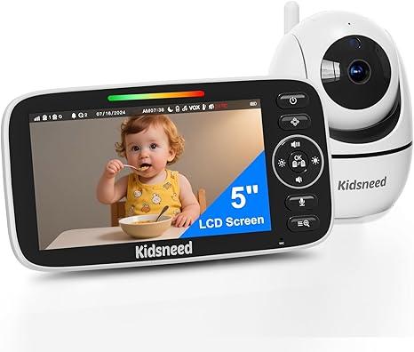 GoodBaby Baby Monitor with Camera and Audio - No WiFi, Remote Pan-Tilt-Zoom, Night Vision, Temperature Sensor, 2-Way Talk, 8 Lullabies, 30-Hour Battery Life960ft Long Range