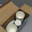 Zopeal 100 Pcs Disposable Tea Party Decorations 9 oz Floral Paper Cup with Handle and Saucer Set for Mother Day Wedding Birthday Spring Princess Blossom Party Baby Shower Supplies(Light Blue)