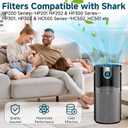 HP202 HP201 Replacement Filter Compatible with Shark HP200 HP300 Series & HC502 Air Puri-fier MAX, HP232 HP301 HP302 HC502, H13 True HEPA & Active Carbon Filter, Part # HE2FKBAS, HE2FKBASMB, 2 Pack