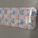 Reezaddin Pink Blue Hydrangea Flower Bow Phone Case for iPhone 14/13,Aesthetic Retro Coquette Vintage Floral Preppy Ribbons Chic Cute Girls Women Cover 6.1 inch