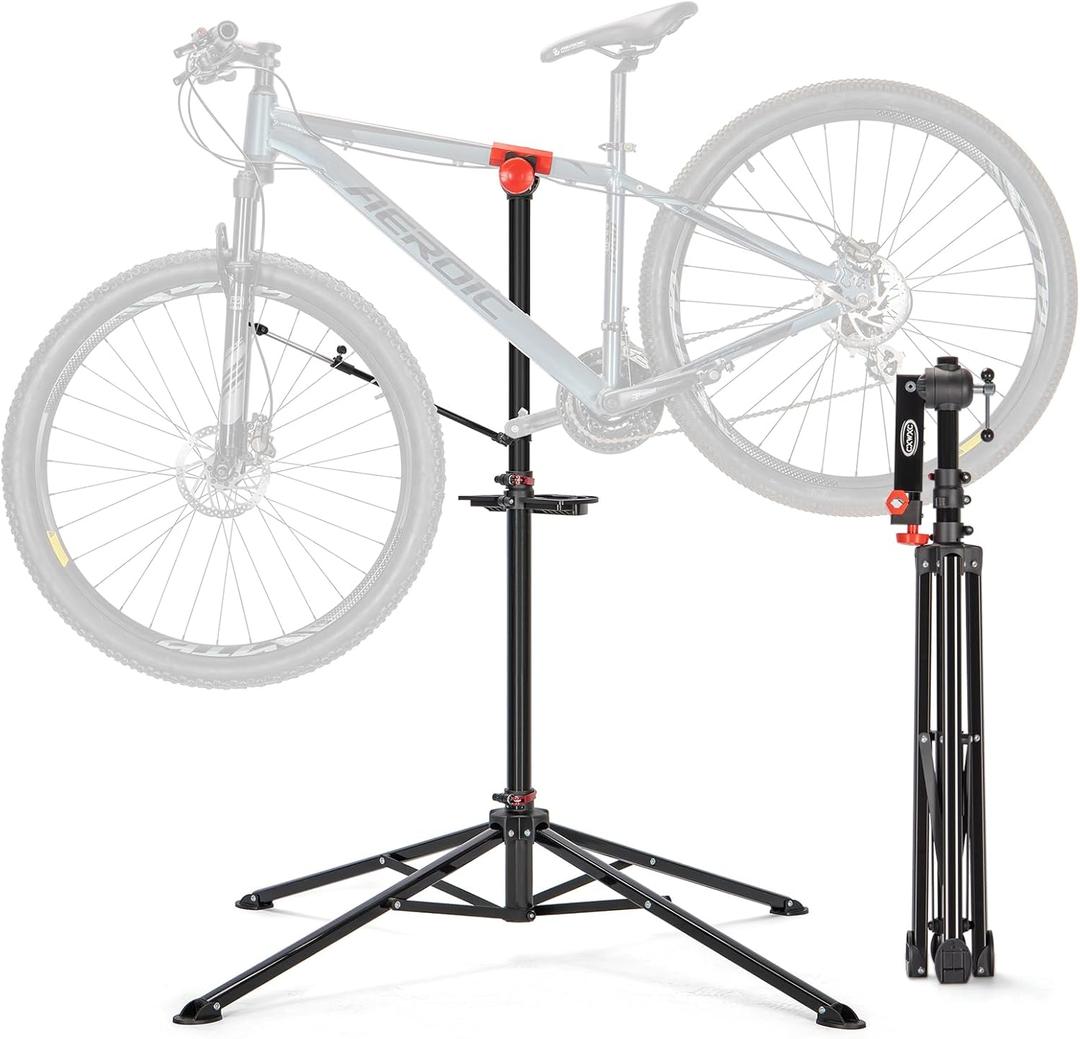 CXWXC Bike Repair Stand - Bicycle Stand For Maintenance Workstand - Ebike Repair Stand Shop Home Mechanics for Mountain Road Bike and E Bike (Black)