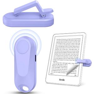 DATAFY [Case-Friendly] Page Turner for Kindle Paperwhite Oasis Kobo eReaders, Camera Camcorder Remote Controls, Page Turner Clicker for ipad Tablets Reading Novels with Wrist Strap Storage Bag Purple