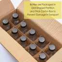 6 Pack, 4 oz Small Clear Glass Bottles with Lids & 2 Stainless Steel Funnels - 120ml Boston Sample Bottle for Potion, Juice, Wellness, Ginger Shots, Whiskey, Liquids - Mini Travel Essential Bottles