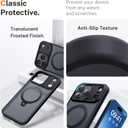 for iPhone 17 Pro Max Case: with 360 Spin Magnetic Stand, Camera Control Button, Fit for MagSafe, Military Drop Protective Slim Phone Cover for 17 ProMax with Ring Kickstand, 6.9", Black