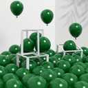 Awenztech 120pcs 5 inch Dark Green Balloons, small Forest Green Latex Balloons for Christmas Jungle Football Tropical Safari Birthday Party Decorations