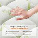 DUMOS Queen Size Ultra Soft Mattress Topper, Viscose Derived from Bamboo, Pillow Top Mattress Pad with Stretchable Pockets, Breathable Cooling Topper for Back Pain Relief