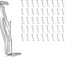 5 Inch Heavy-Duty Gutter Hangers, Rain Gutter Hangers with a Pre Inserted Rust Resistant Screw, Stainless Steel Supports - Rustproof, Easy Installation for 5 K-Style & Half-Round Gutters (50)