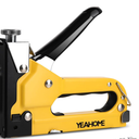 Upholstery Staple Gun Heavy Duty, YEAHOME 4-in-1 Stapler Gun , Manual Brad Nailer Power Adjustment Stapler Gun for Wood, Crafts, Carpentry, Decoration DIY