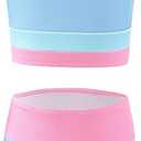 Girls Swimsuits 2 Piece Color Block Bikini Sets with Chest Pad S