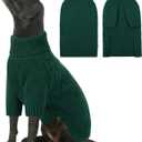 Dog Sweater Large Size Dogs, XL Dog Sweaters for Winter, Extra Large Breeds Girl Boy Pullover, Pet Knitted Knitwear Fall Sweatshirt for Pitbull, Labrador Retriever, Green X-Large