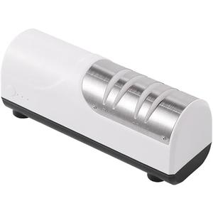 2-Stage Electric Knife Sharpener, Precision Fast, Fine&Crude Sharpening, Sleek Design, Easy to Use, Professional-Grade for Kitchen Knives (White)