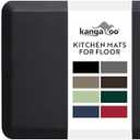 KANGAROO Anti Fatigue Mats for Kitchen Floor, 3/ 4 Inch Thick Cushioned Ergonomic Mat, Reduce Foot Pressure, Waterproof Comfort Rug for Under Sinks, Office Standing Desk, Store Floors, 20x32 Black