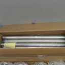 Silver Decorative Farmhouse Curtain Rods 2Pack:36-88"Adjustable Heavy Duty Single Window Curtain Rod for Bedroom Living Room, Silver Boho Rustic Drapery Rod with Vintage Twist Finial Easy Install