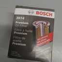 BOSCH 3974 Premium Engine Oil Filter with FILTECH Filtration Technology