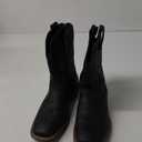 Lumeheel Cowboy Boots for Men - Western Men's Boots with Classic Embroidered, Slip on Square Toe Boots, Slip Resistant Country Boots Chunky Heel Ankle, Durable Short Boots for Spring Fall 8.5