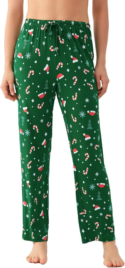 GYS Bamboo Viscose Women's Pajama Pants, Lightweight Comfy Casual Lounge Yoga Pants, Pj Bottoms Sleep Pants with Drawstring (Medium)