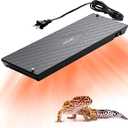REPTI ZOO Reptile Heat Panel Adjustable Temperature Reptile Heating Plate, Mountable Under Lid, for Hermit Crabs/Leopard Geckos/Turtles/Snakes/Lizards (6" X 18")