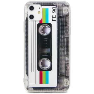 FAteam Matte Finish Heavy Duty Soft Back Cover with TPU Soft Bumper Cassette Tape Case Compatible with iPhone 11