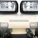 Halogen Headlights for 1993 Up Club Car Ds Passenger and Driver Side Factory Style OEM 101988002 101988001 Replace 12V Head Lights Kit Assembly