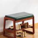 2-Tier Solid Wood Shoe Rack Bench for Entryway, Green, 21.65inches
400lb Weight Capacity, High Elasticity Sponge Cushion, Sturdy and Durable, Ideal for Entry, Hallway, Closet, Bedroom