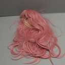 SUKRI Pink Wigs with Bangs for Women Long Straight Pink Wig 22 Inch Colorful Synthetic Wig Natural Looking Hair Wigs for Daily Party Cosplay Use