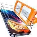 TOCOL for iPhone 15 Pro Screen Protector, [9H Hardness] [Military Grade Shatterproof] HD Tempered Glass for iPhone 15 Pro Full Coverage Screen Protector, Easy Installation, 2 Pack