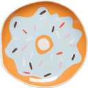 Jubilee Doughnuts Dishes Set of 2 (DIA5in, Donuts)