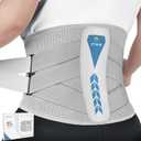 Back Brace for Lower Back Pain Relief, Adjustable Back Support Brace for Men and Women, Lower Back Brace with 7X Support System for Sciatica, Herniated Disc, Scoliosis (Medium) (Gray)