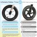 Toddler Balance Bike 3 Year Old,12 Inch Inflatable Rubber Tires,No Pedal Kids Toy Bike for 3-6 Years Old,The Perfect First Bike 3-6 Boys Girls, Multiple Colors