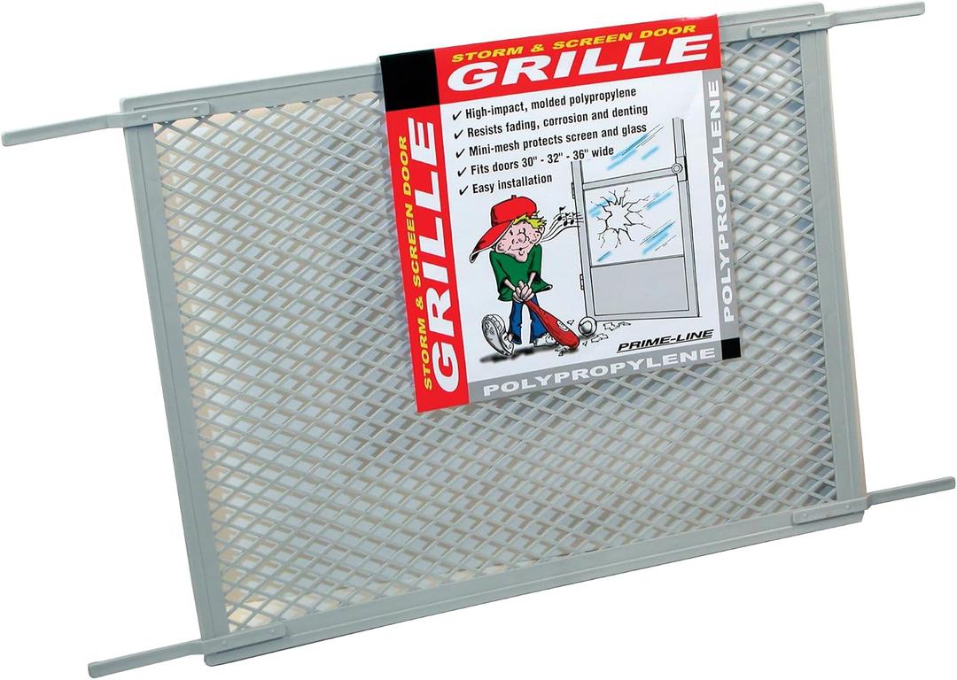 Prime-Line PL 15515 Screen Door Grill for 30 in. Door, Gray Poly (Single Pack)