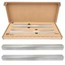 Stainless Steel Drawer Cap Protects Cabinet Edges from Damage. Slip-on Design with 3M Adhesive for a Secure fit. Fits 3/4" Thick or Less Doors and Drawers (Brushed Stainless, 23 Inch)