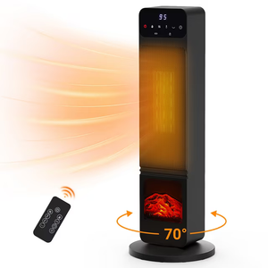 SIVROCK Space Heater, 26'' Tower Heater, Electric Heater for Inside Home, 1500W Portable Heater with Remote, 70° Oscillating Heater, 12H Timer, PTC Ceramic Heater