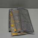 Power Tool Organizer Wall Mount with Broom Holder Combo, Yellow & Black 3-Tier Garage Storage Rack with Battery Storage, 4 Drill Holder Slots, Heavy Duty Steel 150LB Capacity