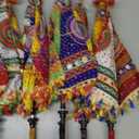 Indian Handmade Designer Cotton Fashion Multi Colored Umbrella Embroidery Boho Umbrellas Parasol 10 Pcs Lot, 25 Inches