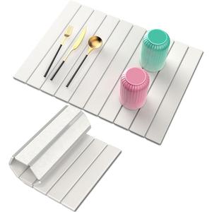 Stone Drying Mat for Kitchen Counter W/ Tote Bag, Large Stone Dish Drying Mat Foldable, Absorbent Diatomaceous Quick Dry Stone Mat Kitchen Dishes Bottles Cups Bathroom Any Countertop 23" x 15.3"