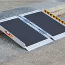 FACHNUO 2 Feet Portable Wheelchair Ramp, Non-Skid Aluminum Handicap Ramps with Handle, Folding Threshold Wheel Chair Ramp for Home Steps, Stairs, Entry, Threshold, Doorways, Scooter, 800LBS Capacity (2FT(Using height 2-6'')