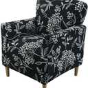 FUANGUI Banquet Armchair Slipcover Printed Chair Covers with Arms Stretch Club Chair Slipcover Soft Armchair Sofa Covers Anti-Slip Furniture Protector for Dogs Pets Home Living Room Decor, 25