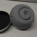 Travel Neck Pillow with Memory Foam & Chin Support – Includes Cute Macaron EVA Water-Resistant Carry Case, Eye Mask & Ear Plugs (Dark Grey)