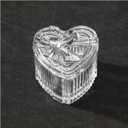 Cotton Round HolderCotton Ball Pharmacy: Lead-Free Glass Q-Tip Holder For Bathroom & Kitchen - Candy Box With Bow Lid For Easy Access - Stylish Storage Solution For Girls