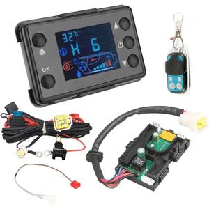 12V Diesel Heater Control Board Diesel Heater Controller Motherboard Parking Heater Control Panel LCD Controller Switch with Sensor Wiring Harness Fits for Chinese Diesel Heaters 5KW