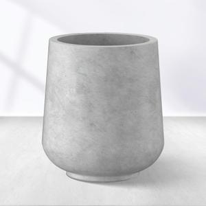 Kante 11.6" Dia Round Concrete Planter, Outdoor Indoor Large Plant Pots Containers with Drainage Hole and Rubber Plug for Home Garden Patio, Gray Concrete