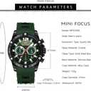 MF MINI FOCUS Men Watches Unique Casual Wrist Watches (Chronograph/Waterproof/Luminous/Calendar/24 Hours) Silicon Band Fashion Watches for Men
