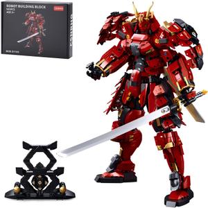 Double Knife Flow Samurai mech Robot Model Building Blocks Toy Set Birthday for Age 8+ Children Adults Teens 923 Pieces