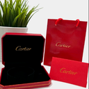 Cartier Bracelet/Watch Empty Case Red Suede Jewelry Box And Gift Bag 