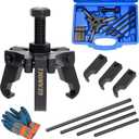 Harmonic Balancer Puller Remove Extractor Kit Set, Adjustable 3-Jaw Puller for Removing Harmonic Damper Pulley Compatible with Chevy GM Chrysler ect.