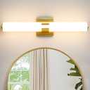 Bathroom Vanity Light Fixtures Over Mirror - 28W Gold Bathroom Light Fixtures with Acrylic Shade 22.8 Inch LED Vanity Light Modern Bathroom Sconces 3000K