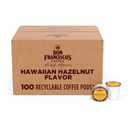 Don Francisco's Hawaiian Hazelnut Flavored Coffee Pods, 100 Count, Medium Roast, Compatible with Keurig Brewers, BBD 08/13/2027
