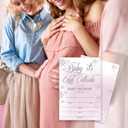 Baby Its Cold Outside Baby Shower Invitations  Winter Girl Cards, Pink Purple Silver Snowflake Design, 20 Pack with Envelopes, Party Supplies (088)